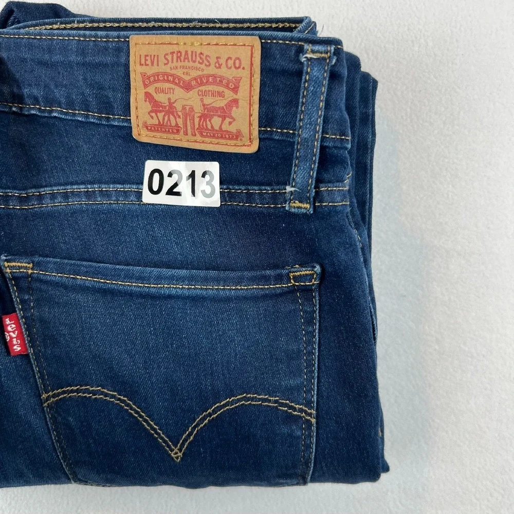Levis‎ 711 Skinny Jeans Dark Wash Denim Classic Style Womens Size 28